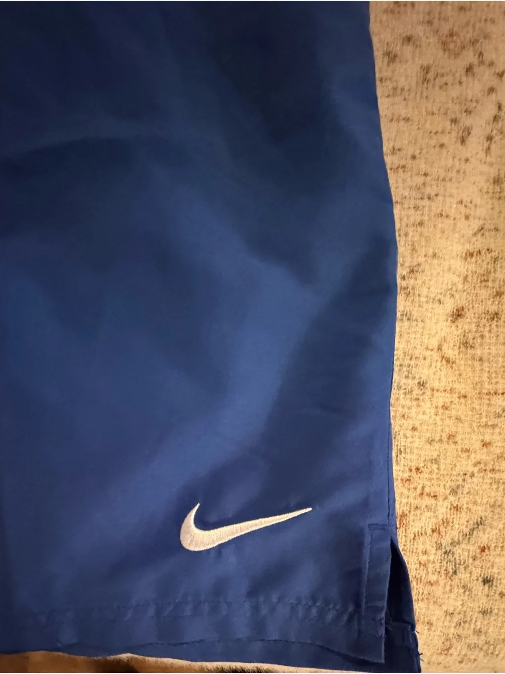 Nike Men's Royal Blue Swim Shorts with Swoosh